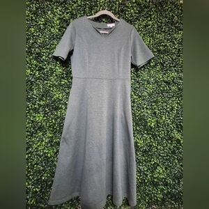 Chic Gray Midi Dress